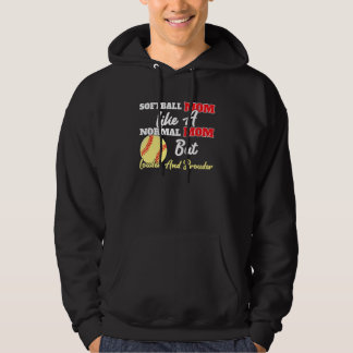 Lang und stolz Softball Mama lauter und lauter Mot Hoodie