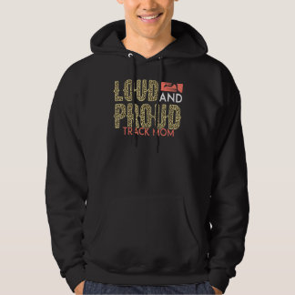 Lang und stolz Track Mama Leopard fröhlich Mommy F Hoodie