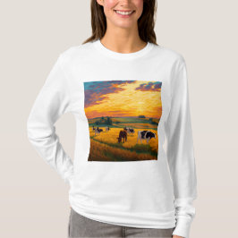 Langarm-Basic-T-Shirt für Damen T-Shirt