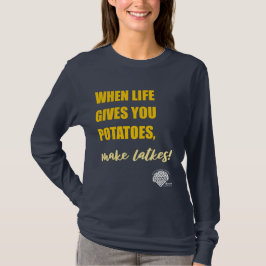 Langarm-Shirt für Frauen - Hanukkah "Make latkes" T-Shirt