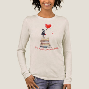 Langarm-T-Shirt 'Frauenliebe für Bücher' Tri-Blend Shirt