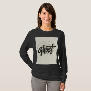 Langarm-T-Shirt mit Ghost-Typografie T-Shirt