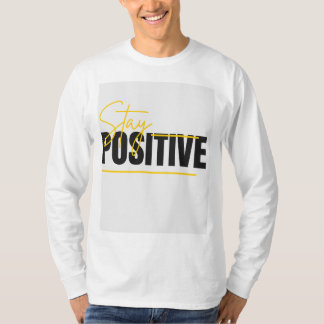 Langarm-T-Shirt mit Stay-Positive-Design T-Shirt