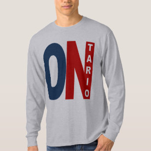 Langärmelige graue T-Shirts für Männer ONTARIO