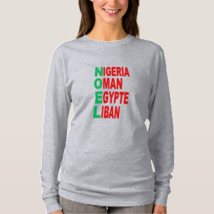 Langärmelige, graue T-Shirts NOEL TOURISMUS