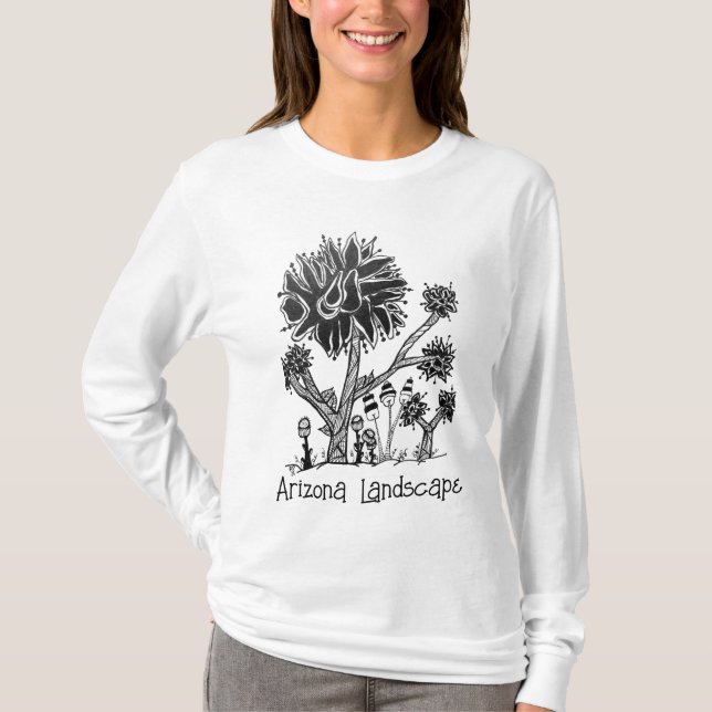 Langärmeliger AZ Landscape T - Shirt (Vorderseite)