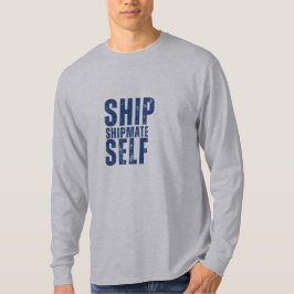 Langärmeliges Design-T-ShIPMATE-SELF T-Shirt