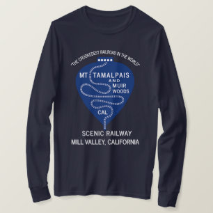 Langarmigstes schiefstes Eisenbahn Mt Tamalpais T-Shirt
