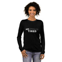 Langärmliges T-Shirt für Frauen – Mental Erschöpft