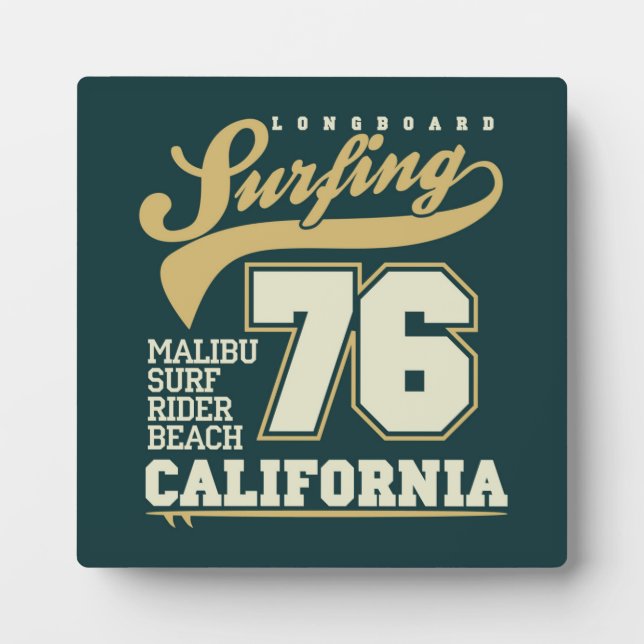 Langboard-Surfen | Kalifornien 76 Fotoplatte (Vorderseite)