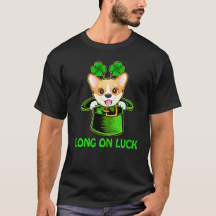 Lange auf Luck Leprechaun Hat Corgi Dog St Patrick T-Shirt