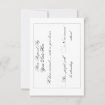 Lange elegante RSVP-Karte