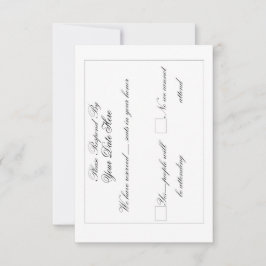 Lange elegante RSVP-Karte RSVP Karte
