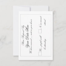 Lange elegante RSVP-Karte