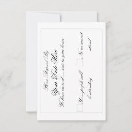 Lange elegante RSVP-Karte RSVP Karte