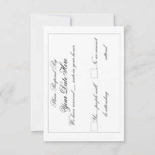 Lange elegante RSVP-Karte RSVP Karte