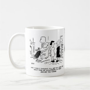 Lange Frisur ohne Haarschnitt oder Haarstyling Kaffeetasse