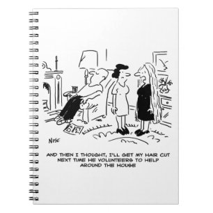 Lange Frisur ohne Haarschnitt oder Haarstyling Notizblock