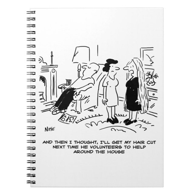 Lange Frisur ohne Haarschnitt oder Haarstyling Notizblock (Vorderseite)