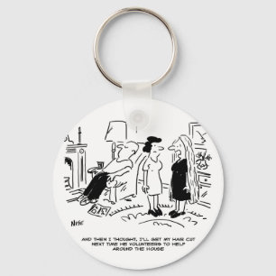 Lange Frisur ohne Haarschnitt oder Haarstyling Schlüsselanhänger