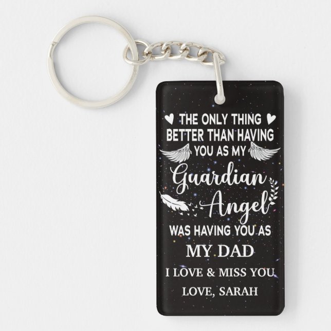 L'ange gardien de Memorial Dad personnalisé (Devant)