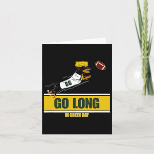 Lange gehen in der grünen Bucht Funny Dackel Footb Karte