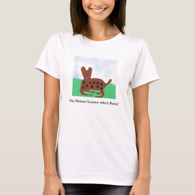 Lange geschälte Gepunktete Hundeschirme T-Shirt (Vorderseite)