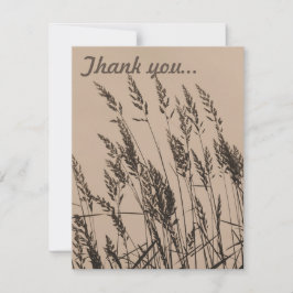 Lange Gras bei Dämmerung Dankeskarte