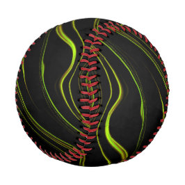 Lange, grüne, weiche Linien auf dunklem Hintergrun Baseball