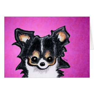 Lange Haar-Chihuahua-Tricolor Gewohnheit