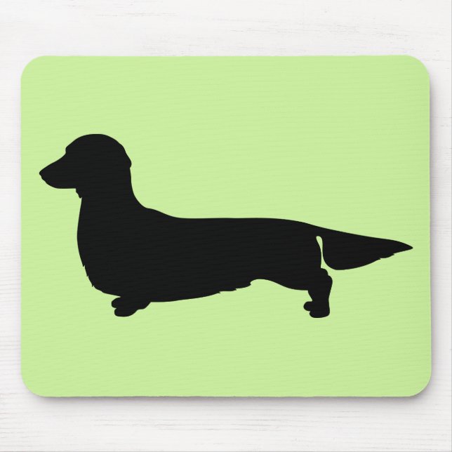 Lange Haar-Dackel Mousepad (Vorne)