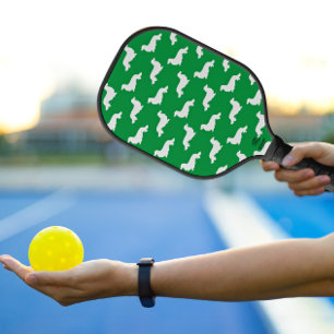 Lange Haare Dackel Love Pickleball Green Schläger