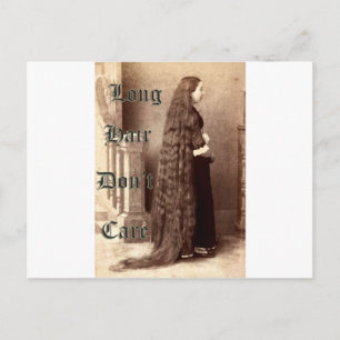 Lange Haare, egal. Postkarte