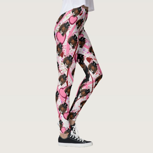 LANGE HAIRED RED DACKEL LEGGINGS (Rechts)