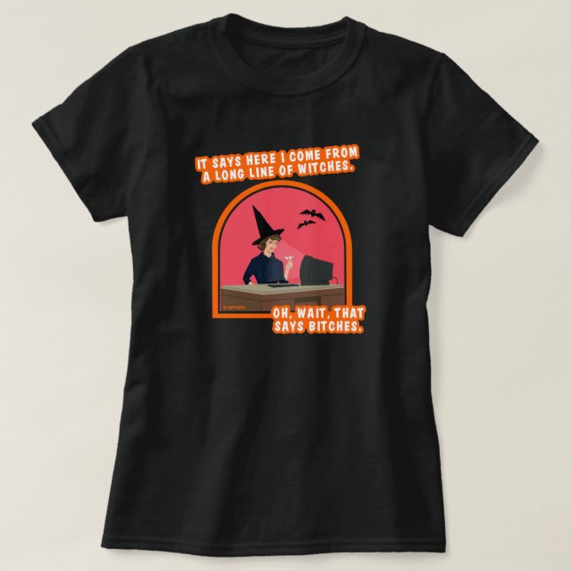 Lange Hexenreihe. T-Shirt (Design vorne)