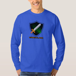 Lange Hülse amerikanische Kleidermarine T-Shirt