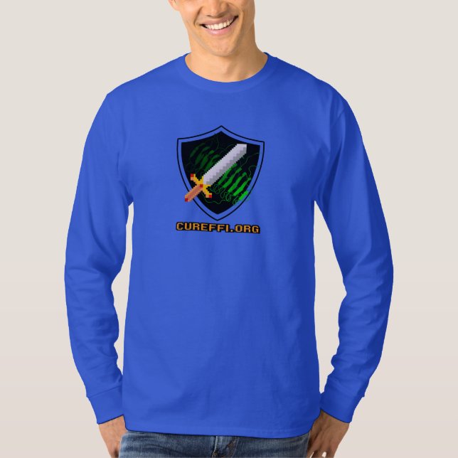 Lange Hülse amerikanische Kleidermarine T-Shirt (Vorderseite)