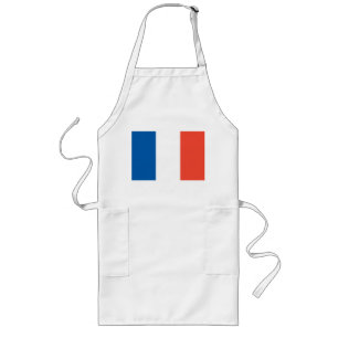 Lange Küchenschürze mit Frankreich Fahne Schürze