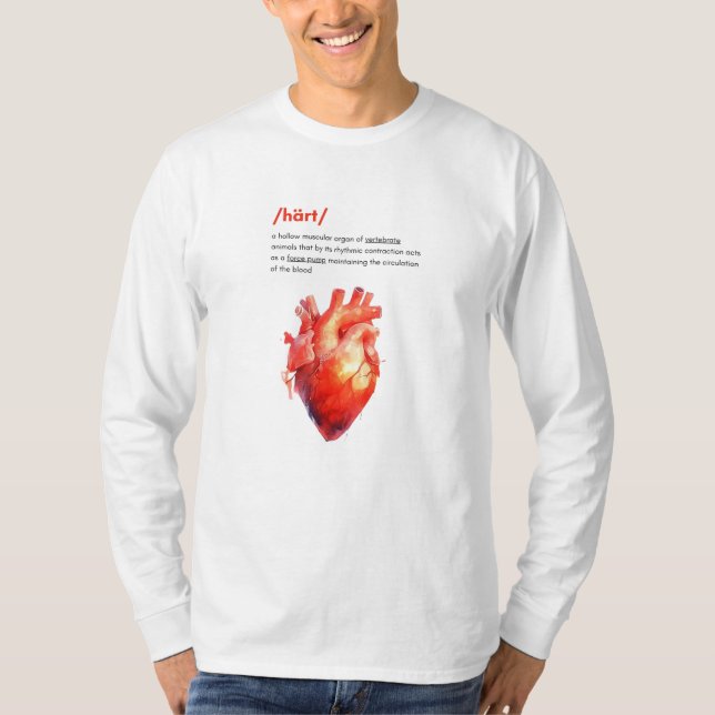 Lange Lebensdauer des menschlichen Herzens T-Shirt (Vorderseite)