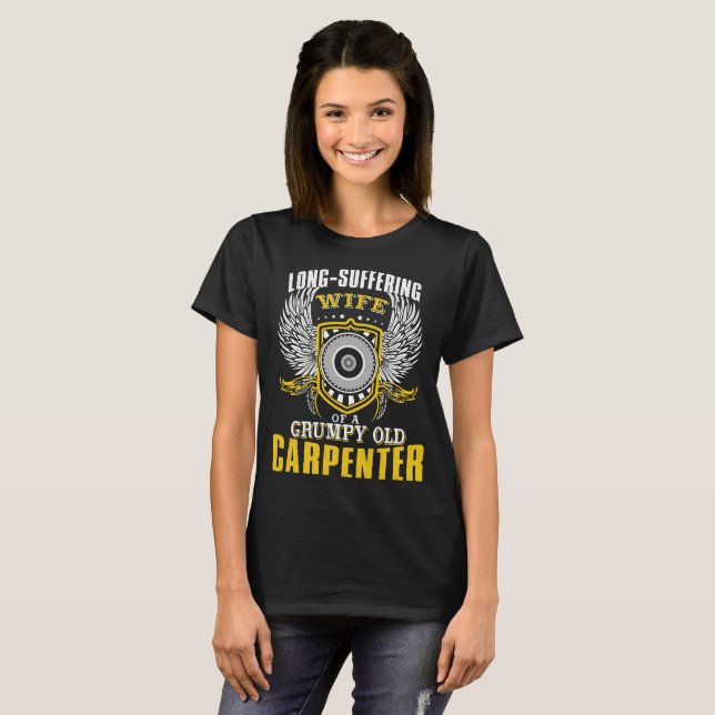 Lange leidende Ehefrau eines mürrisch-alten Zimmer T-Shirt (Vorne ganz)