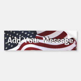 Lange Mai es die amerikanische Flagge zu schwingen Autoaufkleber