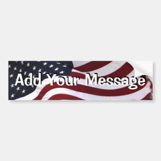 Lange Mai es die amerikanische Flagge zu schwingen Autoaufkleber