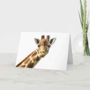 Lange Necked Giraffe Grußkarte Karte