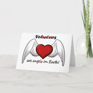 L'ange offre le carte de remerciements