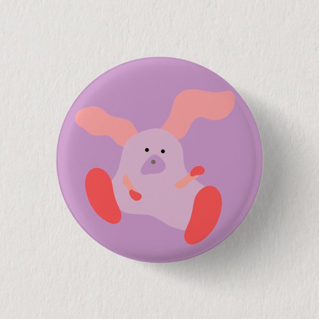 Lange Ohrenschwester LITTLE MONSTER - GROSSE FEET- Button (Vorderseite)