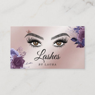 Lange schöne Lashes Augen Brot Vintage Blumen Visitenkarte