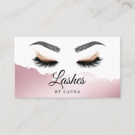Lange schöne Lashes Augen und Brows Hand gezogen Visitenkarte