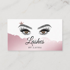 Lange schöne Lashes Augen und Brows Hand gezogen Visitenkarte