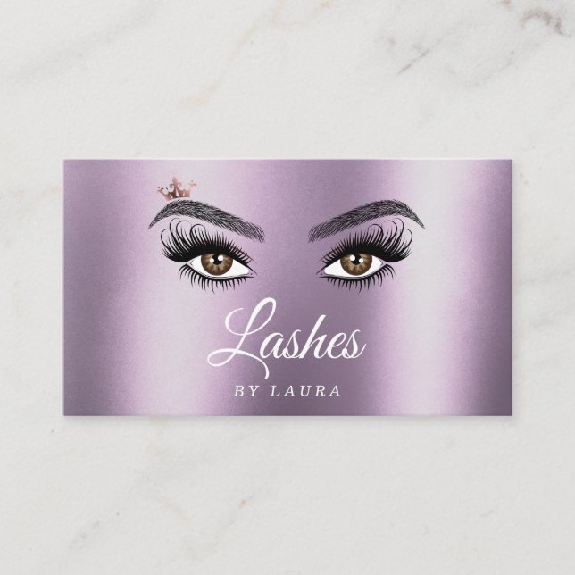 Lange schöne Lashes Augen und Brows Hand gezogen Visitenkarte (Vorderseite)
