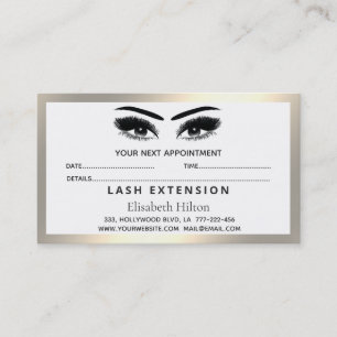 Lange schöne Lashes Nachsorge Visitenkarte